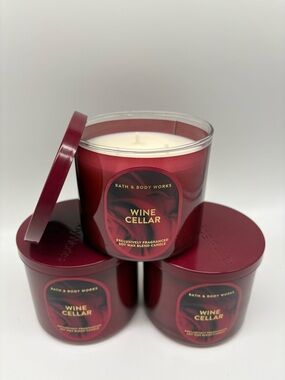 Bath and Body Works bundle of 3, 3Candles in Wine Cellar New